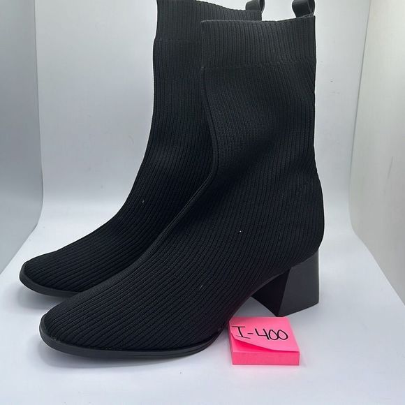 CUSHIONAIRE Women's Stretch boot +Memory Foam 6.5 BLACK - Picture 3 of 6